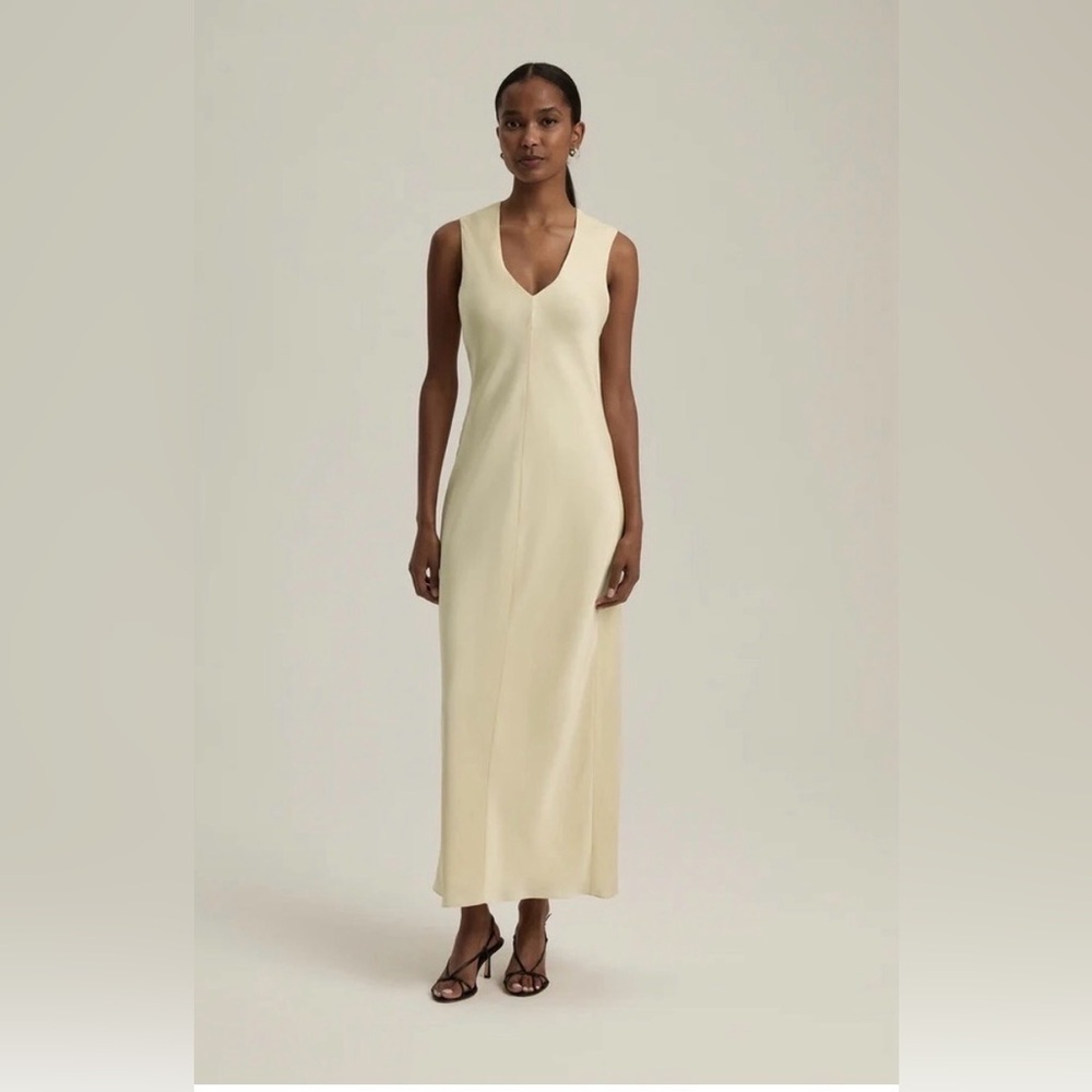 Favorite Daughter The Favorite Column Dress in Yellow Cream Sleeveless Sz M NWT - Picture 5 of 10